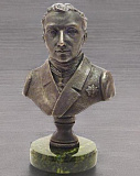 Бронзовый бюст "Бибиков Д.Г."